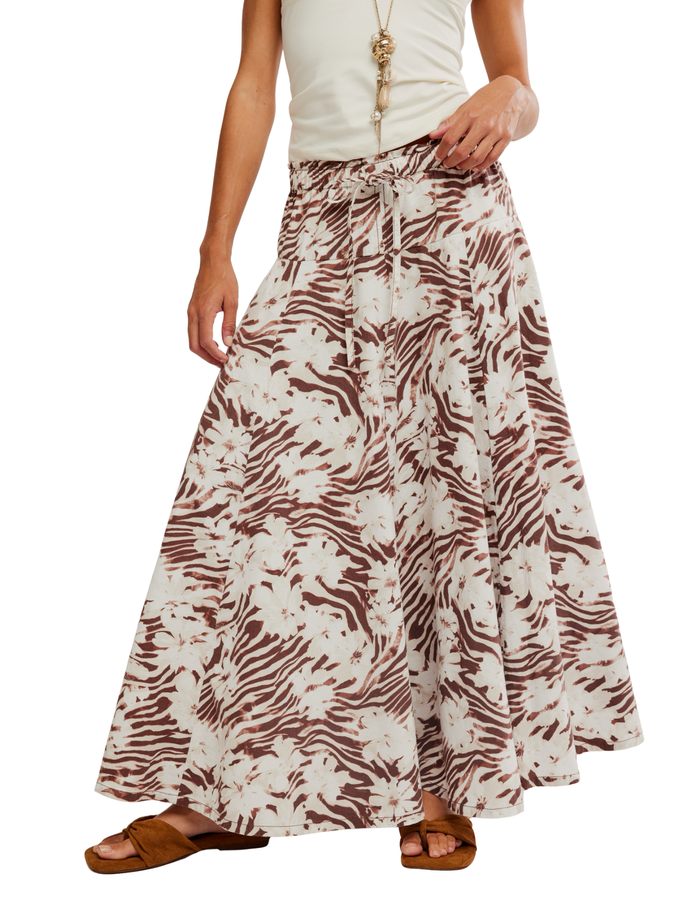 Zephyr Bustle Convertible Skirt in Chocolate - Madison's Niche