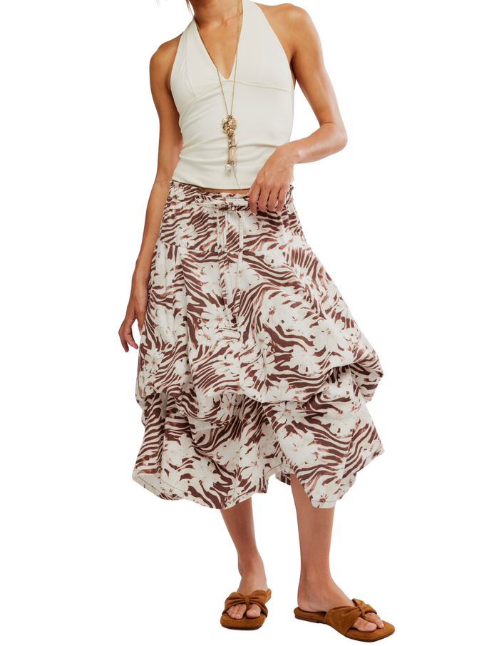 Zephyr Bustle Convertible Skirt in Chocolate - Madison's Niche