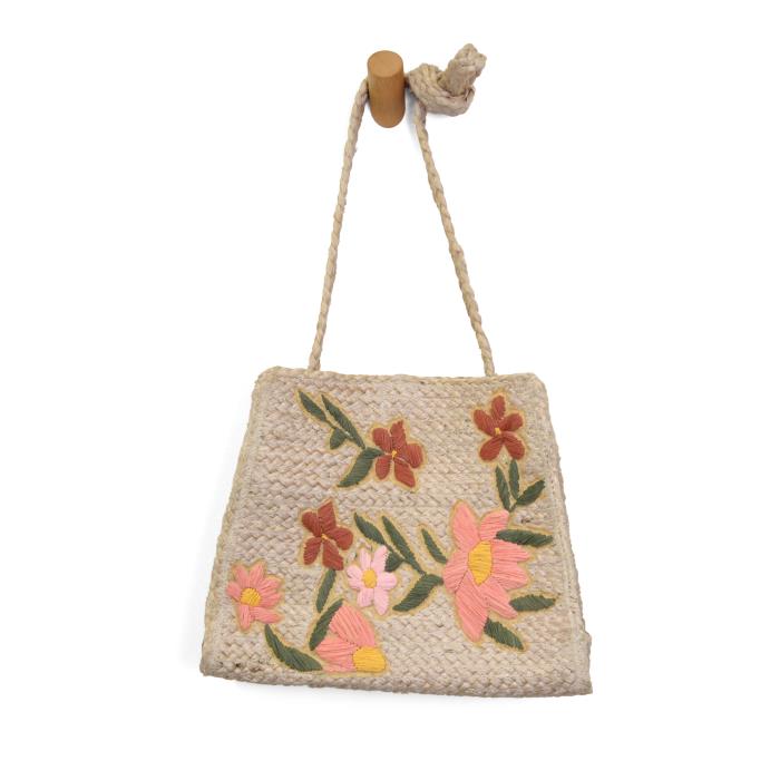 Zoe Daisies Jute Crossbody - Madison's Niche