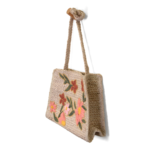 Zoe Daisies Jute Crossbody - Madison's Niche